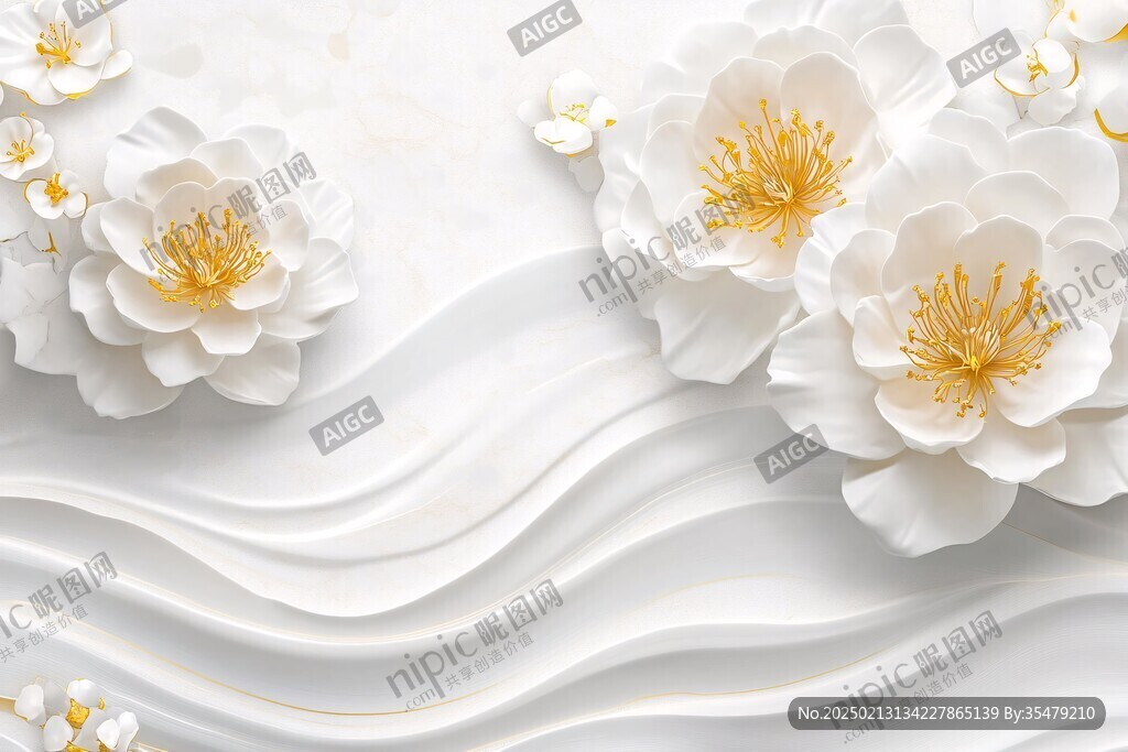 3d花朵背景墙