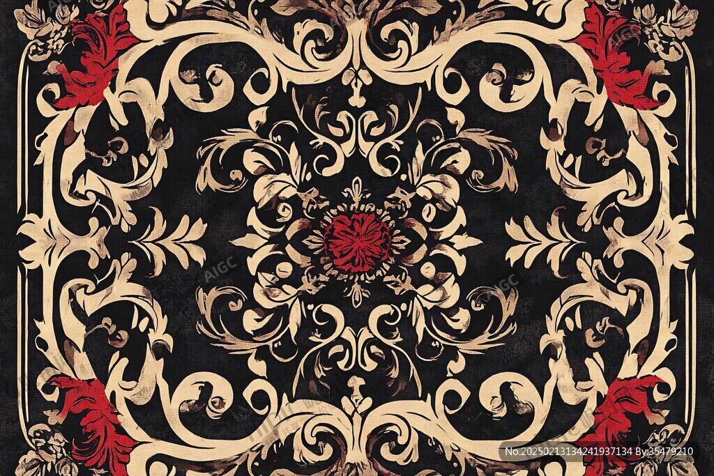 红金色欧式背景