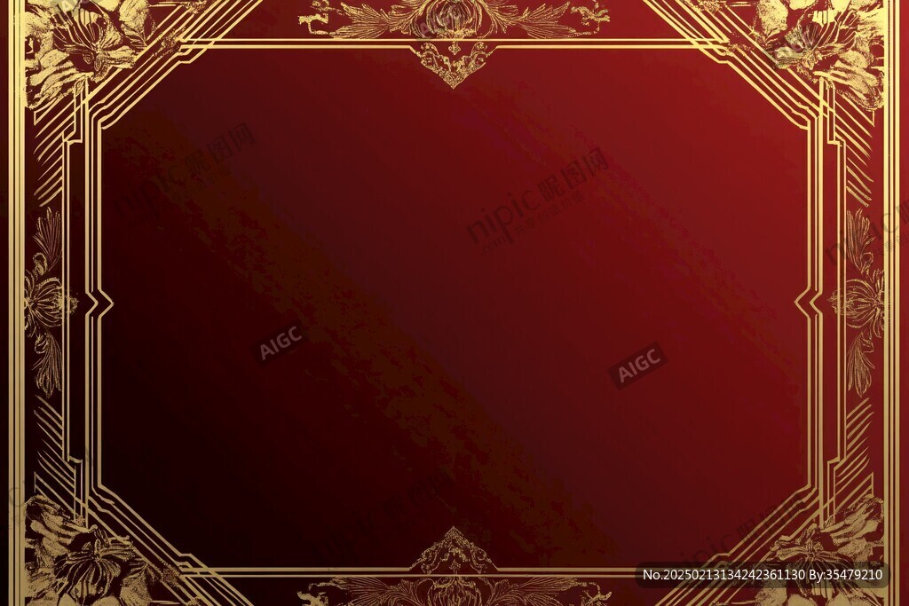 红金色欧式背景