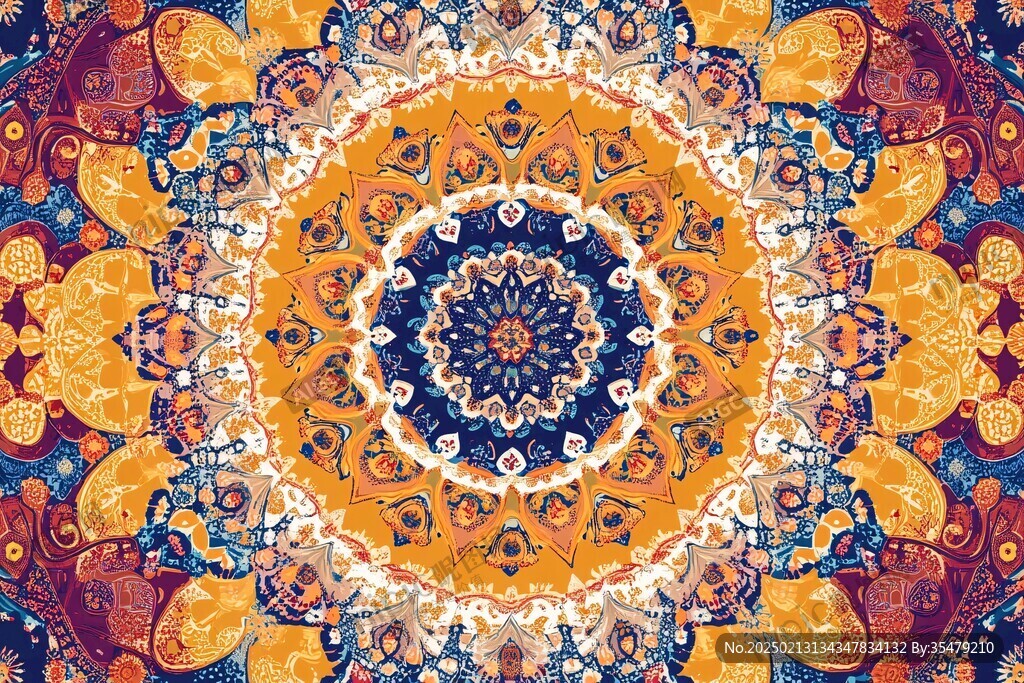 万花筒花纹抽象底纹
