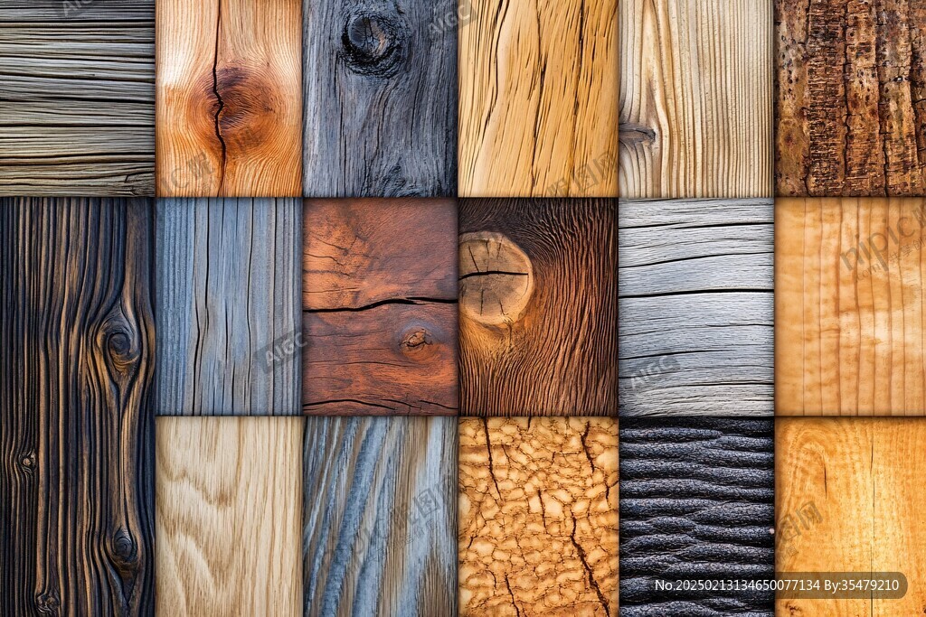 多种颜色木板木材