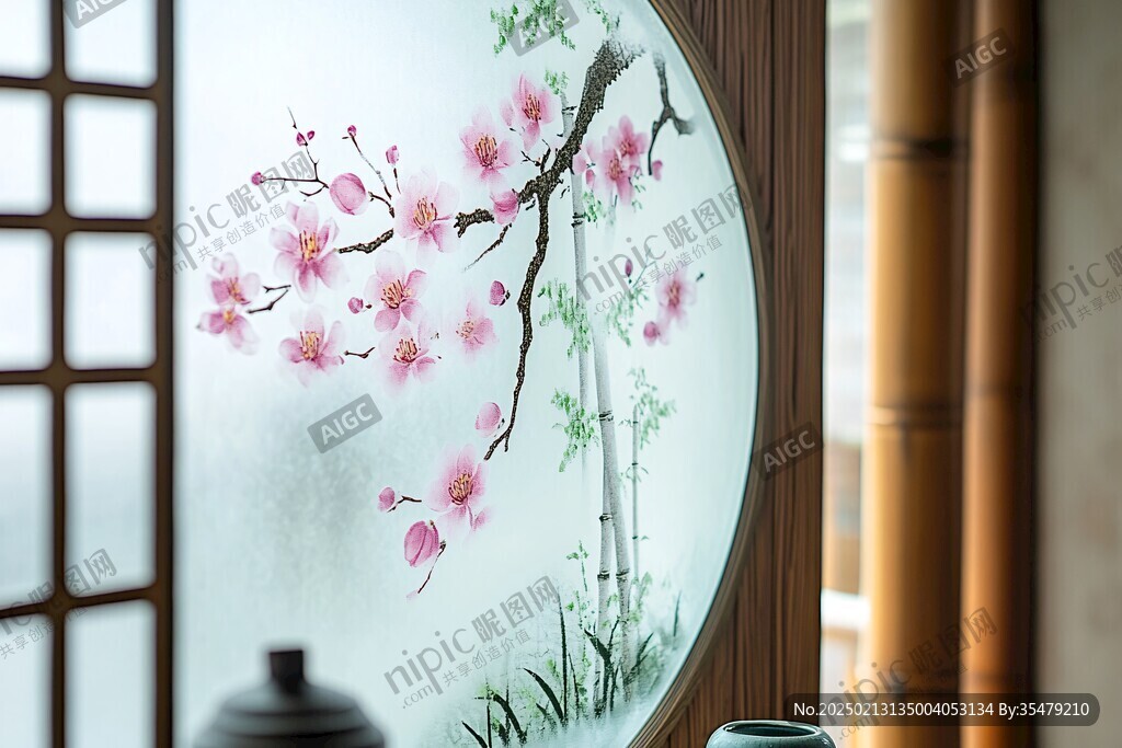 梅花墙绘