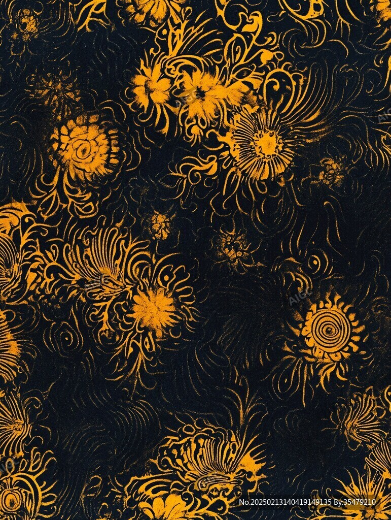 花金属底纹金色
