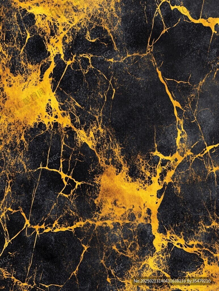 黑金色裂纹透光大理石