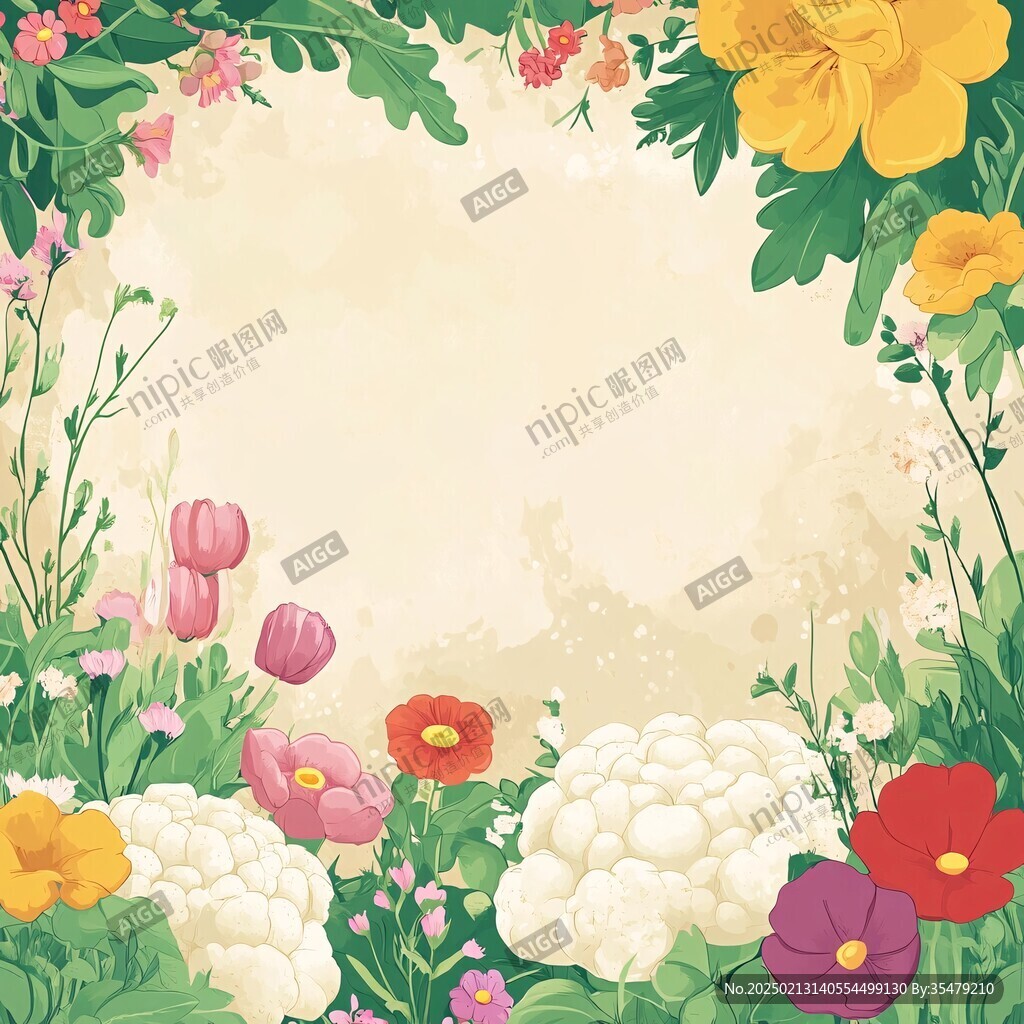 花丛花卉背景