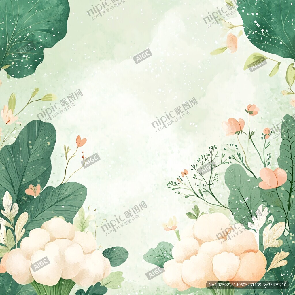 植物插画背景