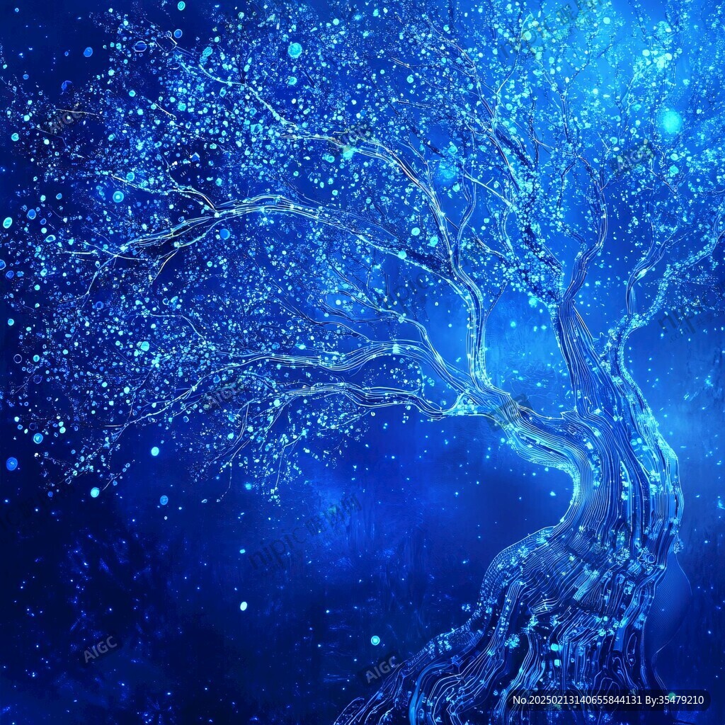 神秘梦幻的大树
