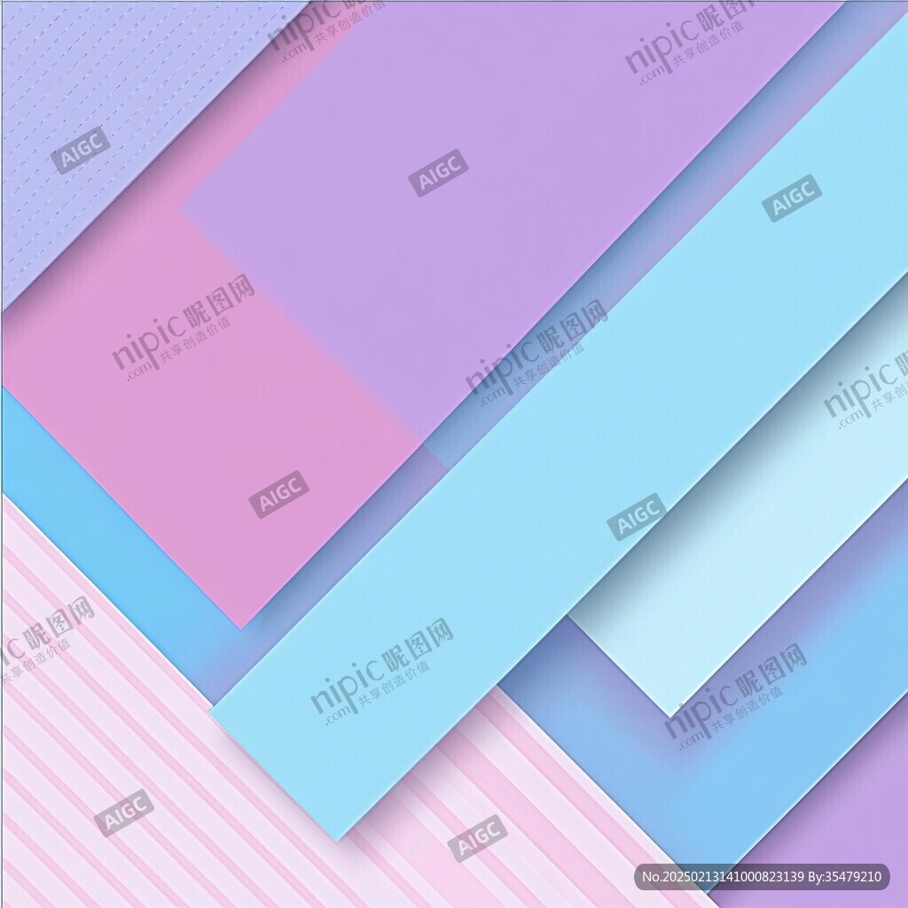 湖蓝色橘粉色立体背景