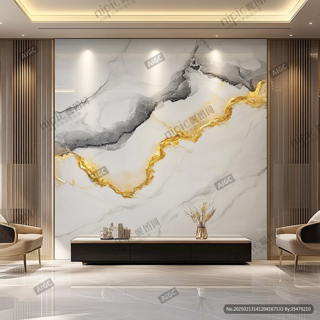 轻奢大理石背景墙