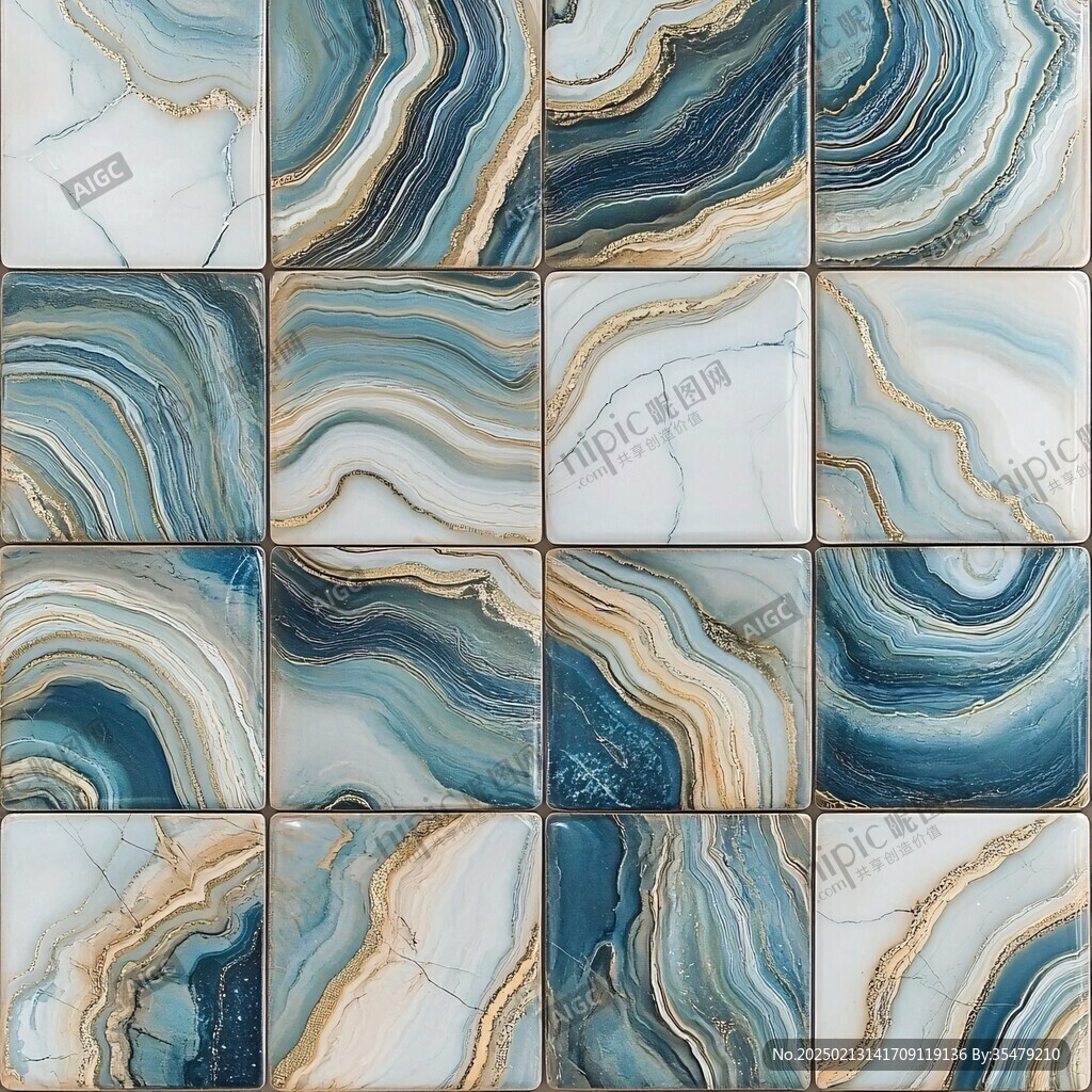 大理石色块晶瓷画
