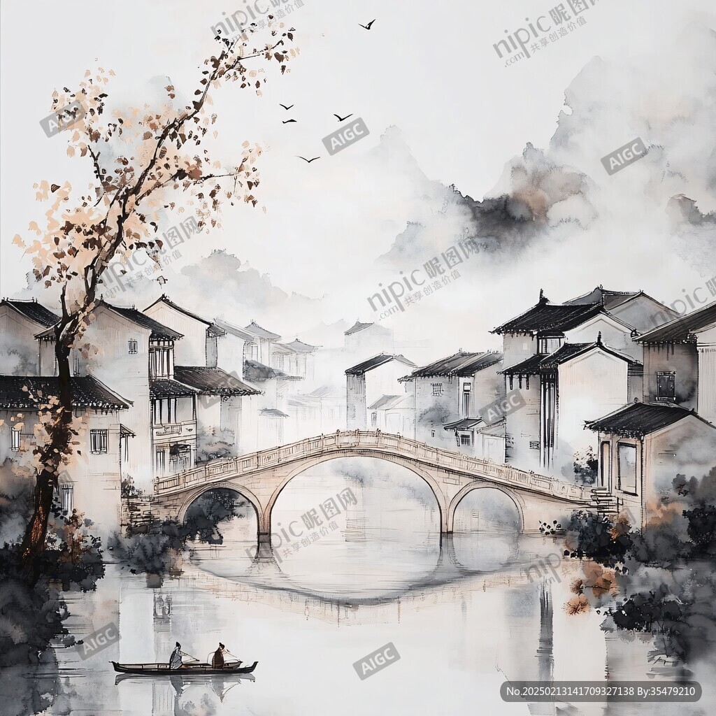 江南古镇意境山水