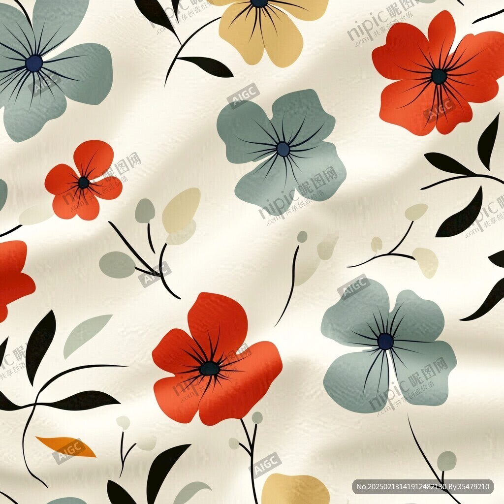 卡通印花花卉壁纸