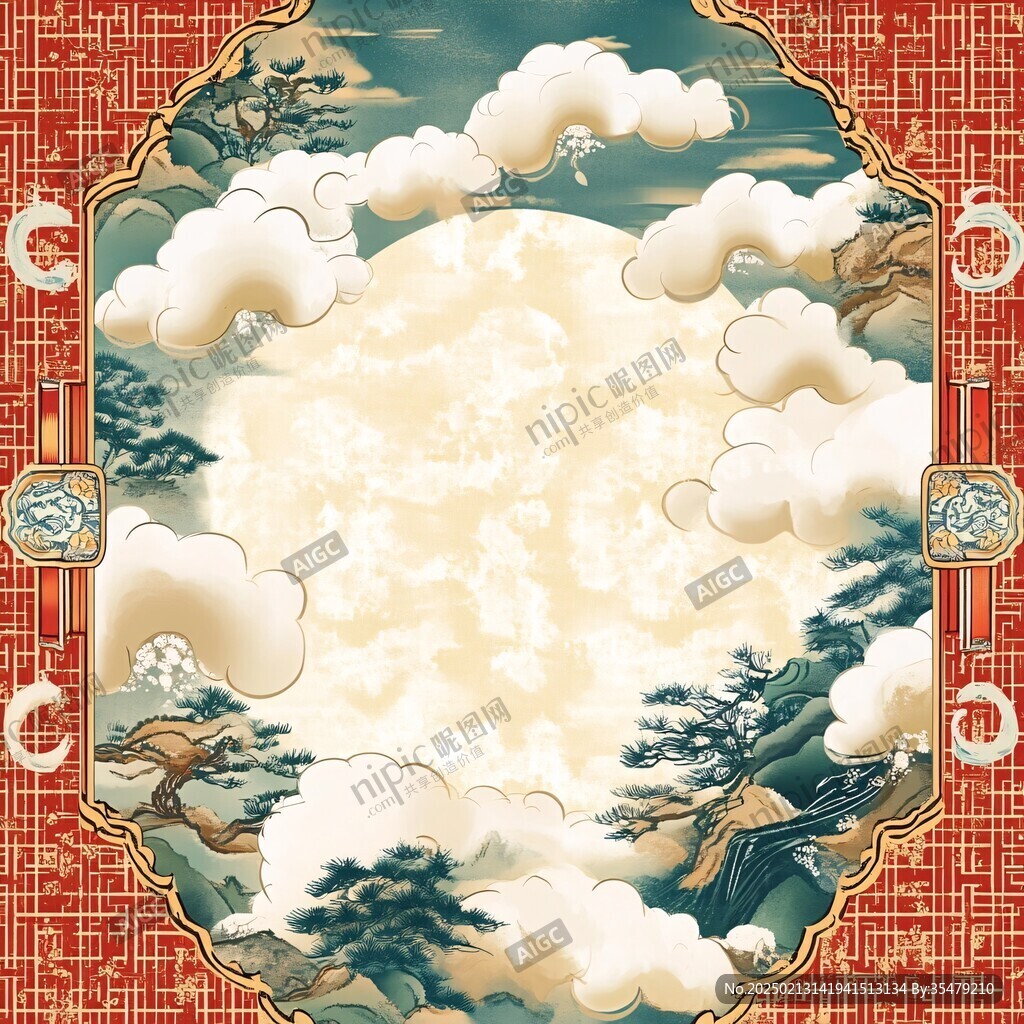 清朝云图高端云纹装饰