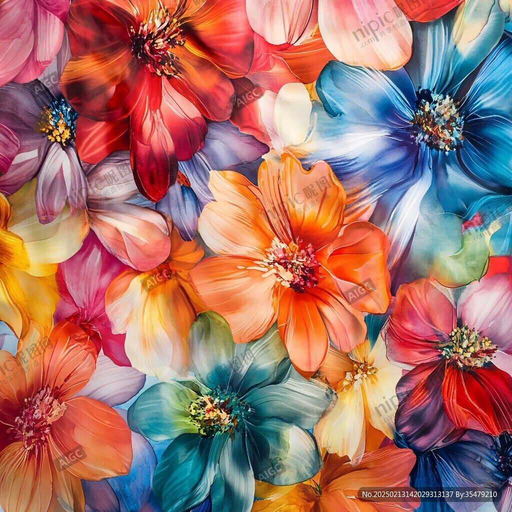 炫彩花朵壁纸