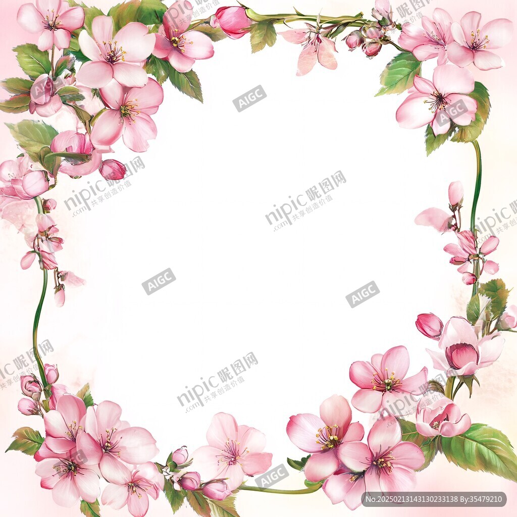 桃花节拍照框花卉