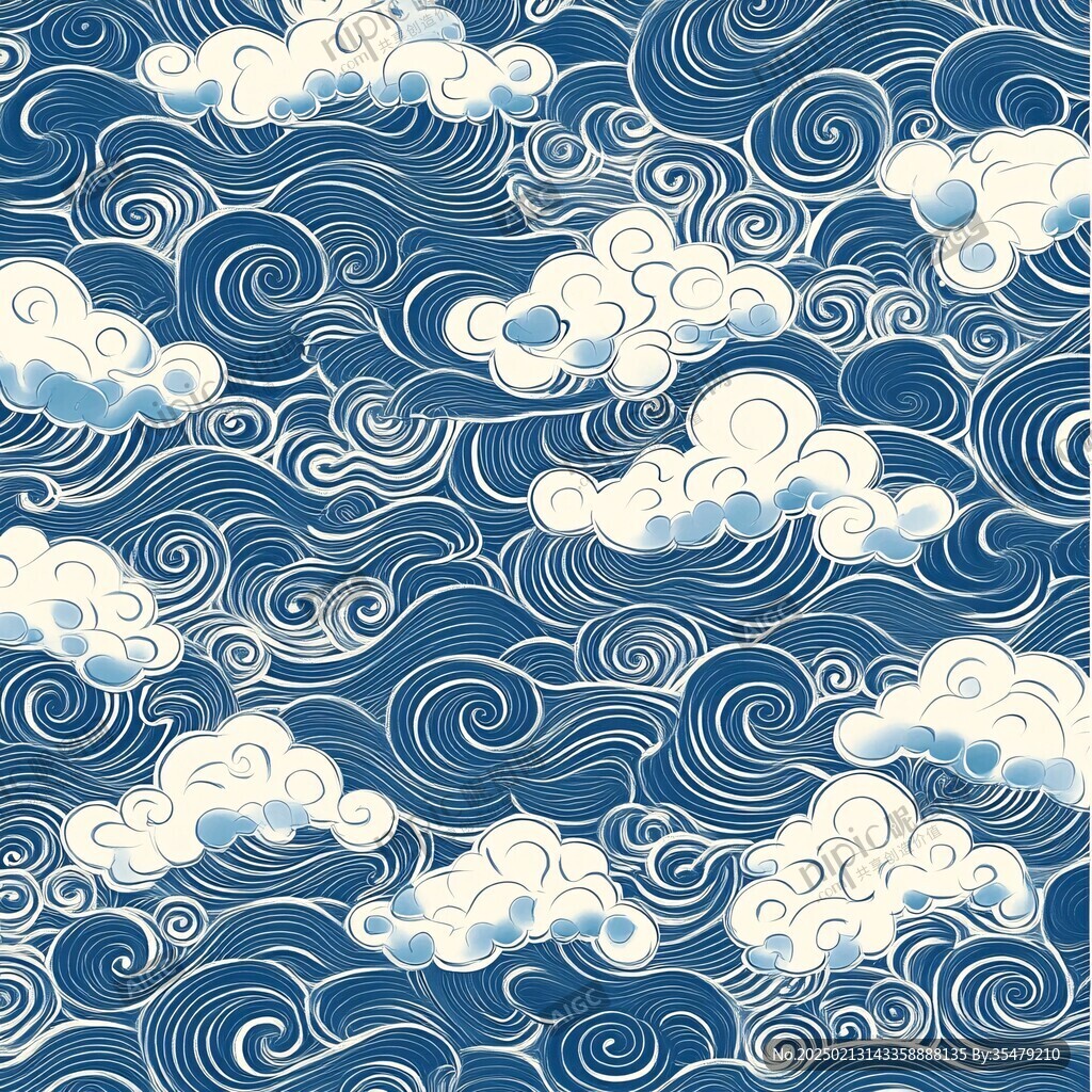 古典云水纹