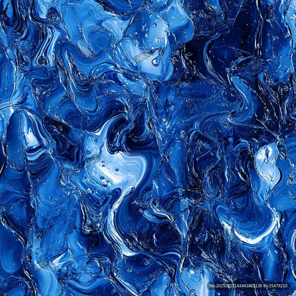 蓝色流体艺术纹理