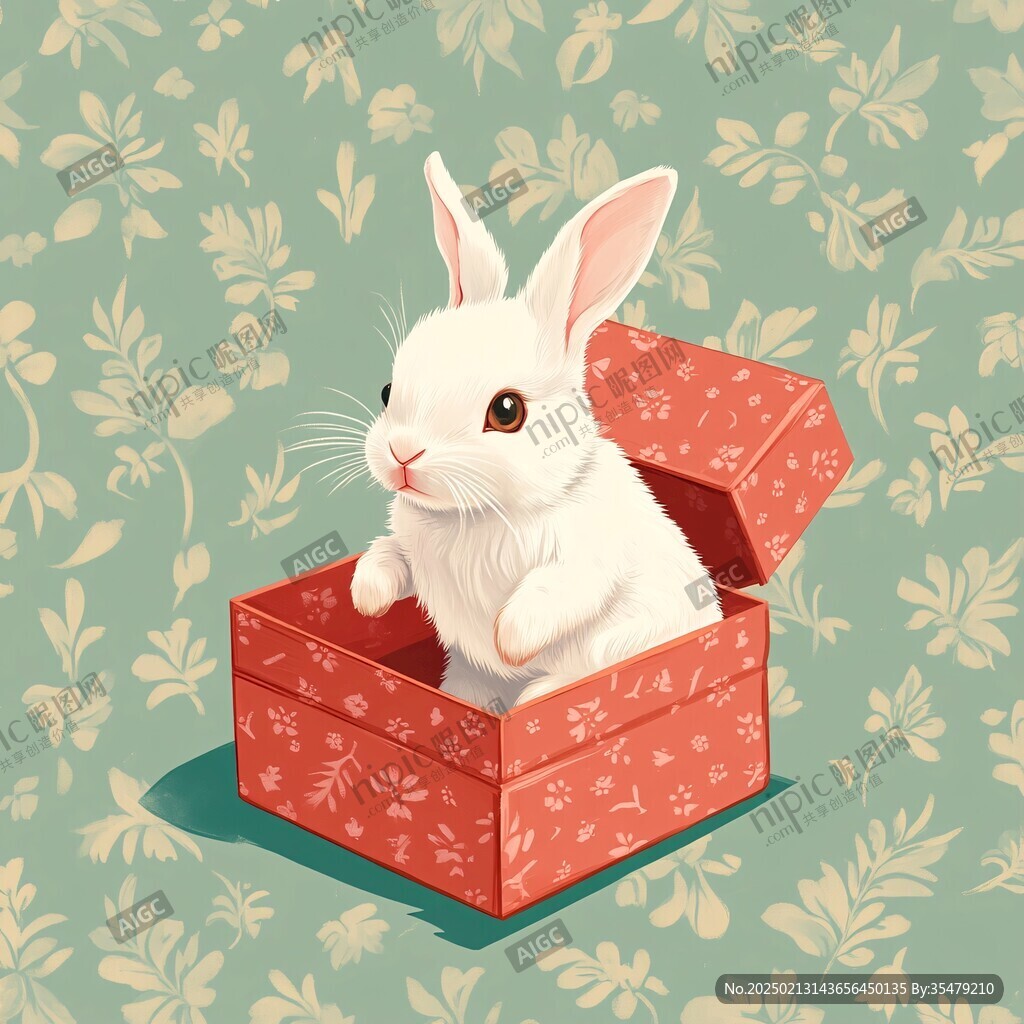 兔年包装盒插画