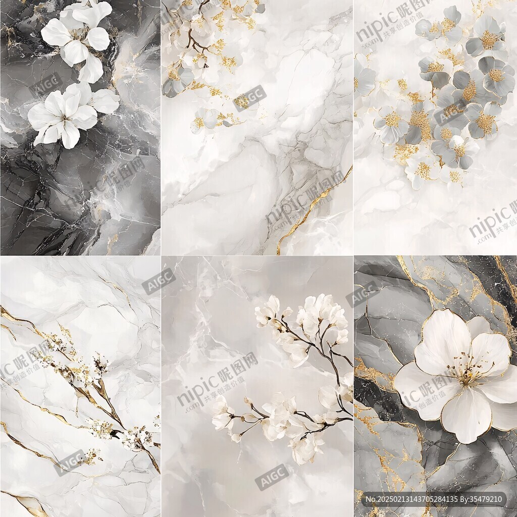 新中式桃花壁画