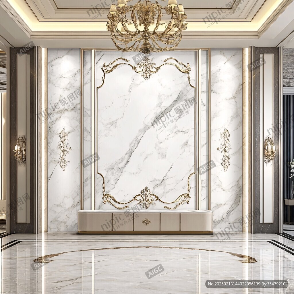 轻奢大理石背景墙