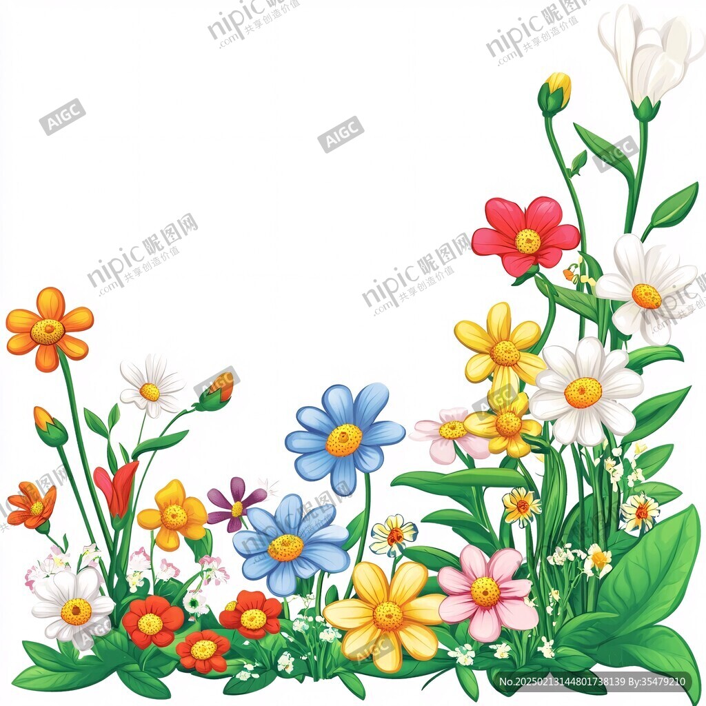花草卡通边框