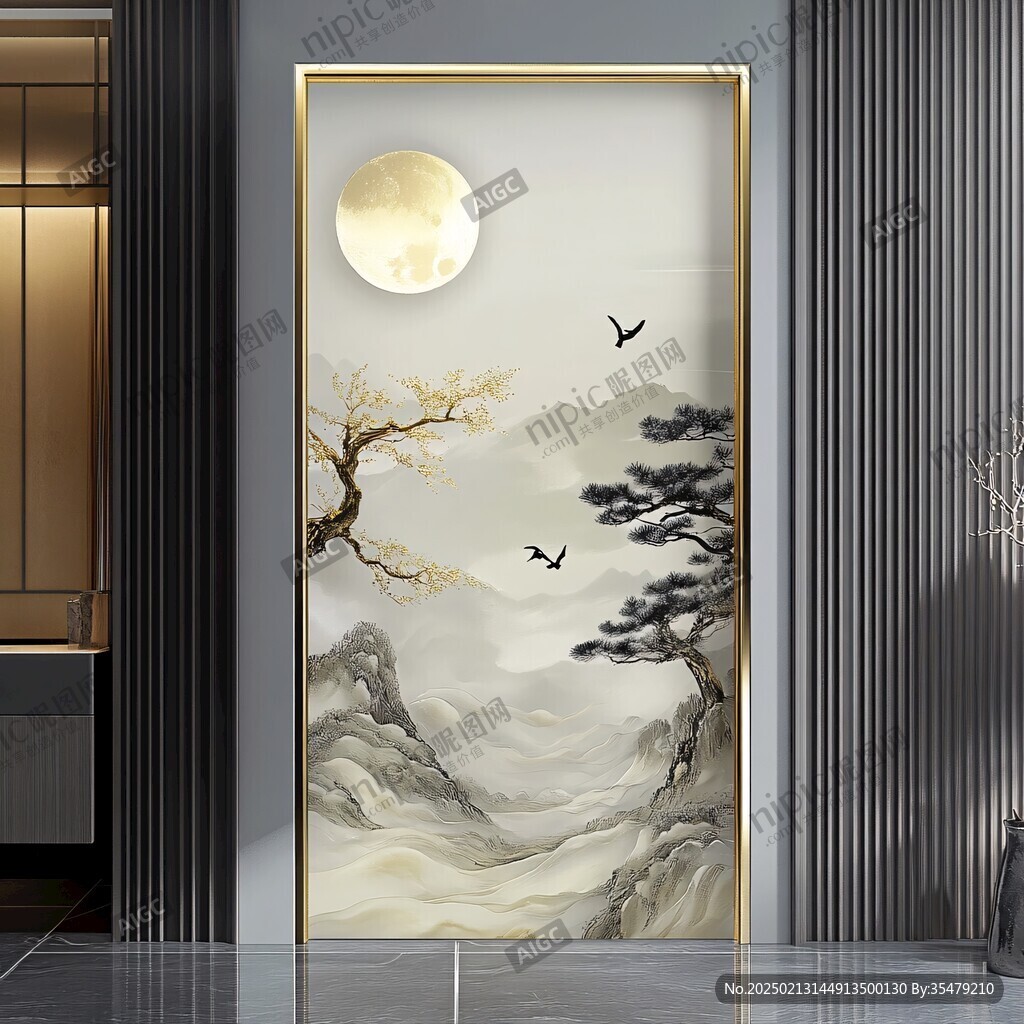 电梯间装饰画壁画