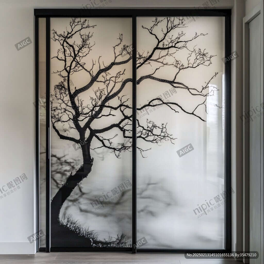 艺术玻璃屏风