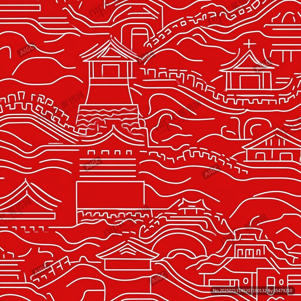 线描长城