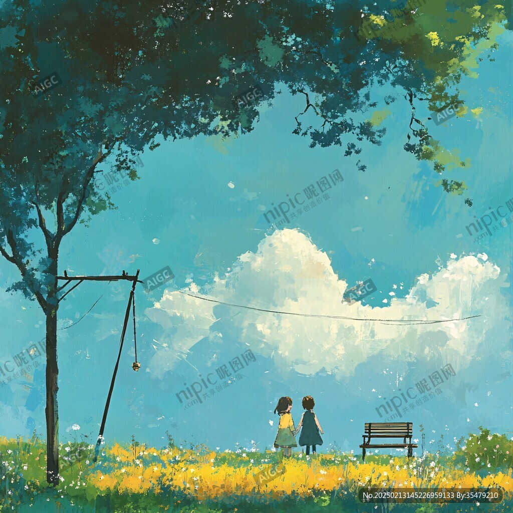 梦幻儿童插画超治愈