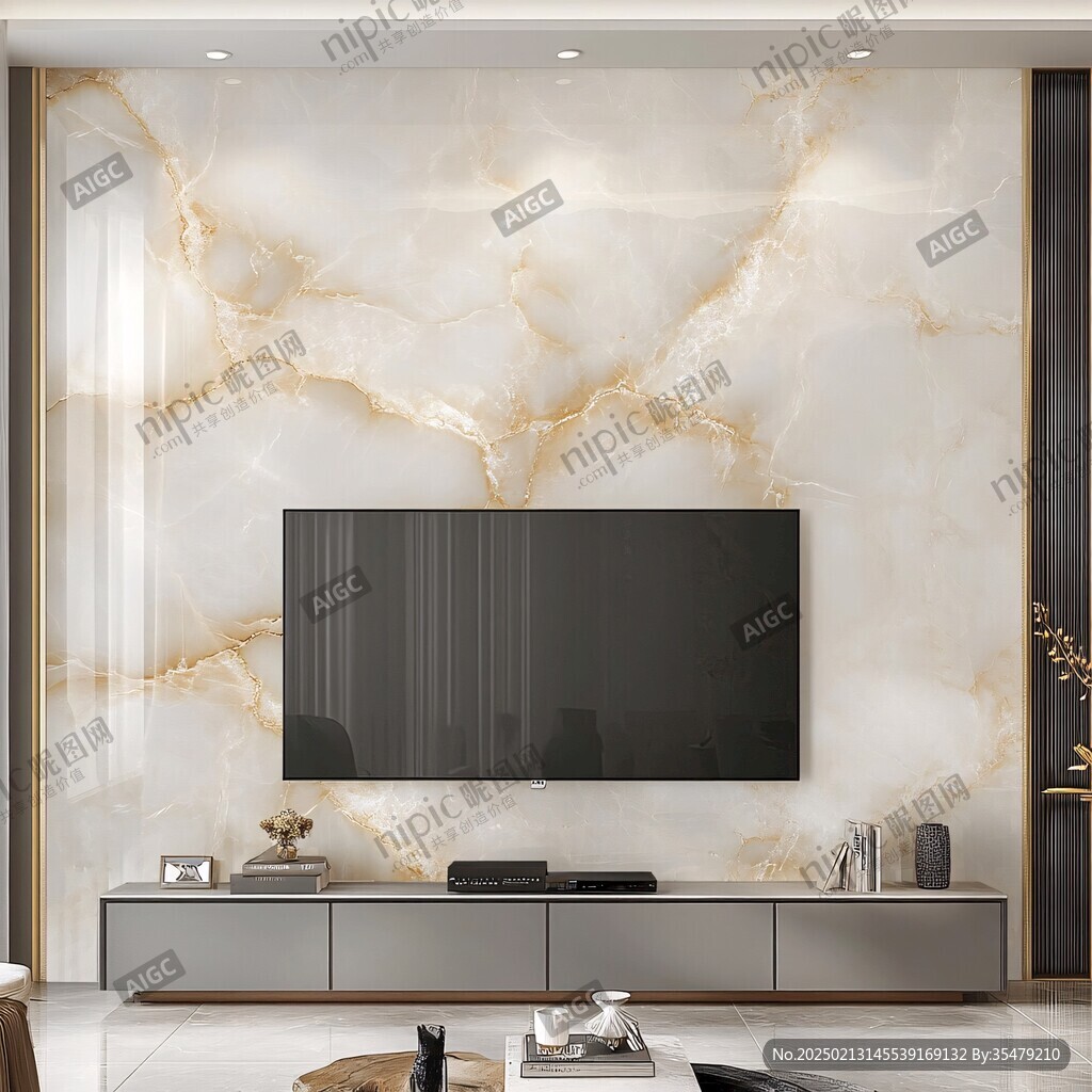 轻奢大理石背景墙