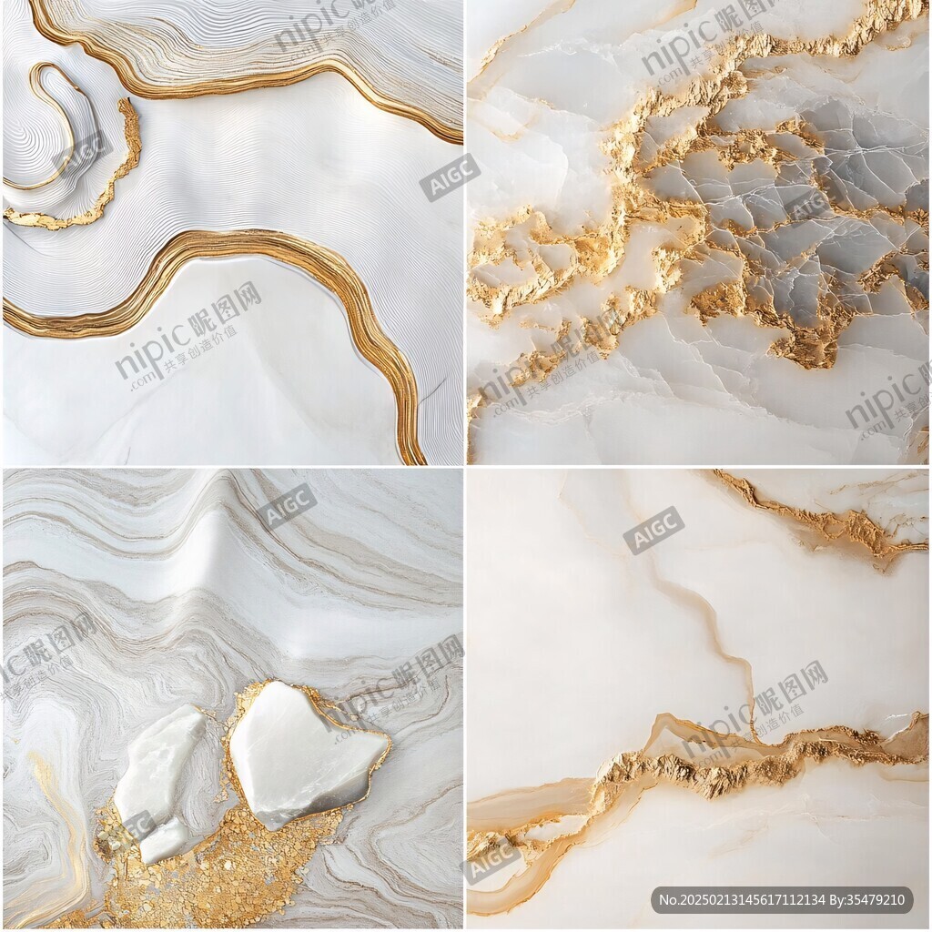流体大理石金色素材