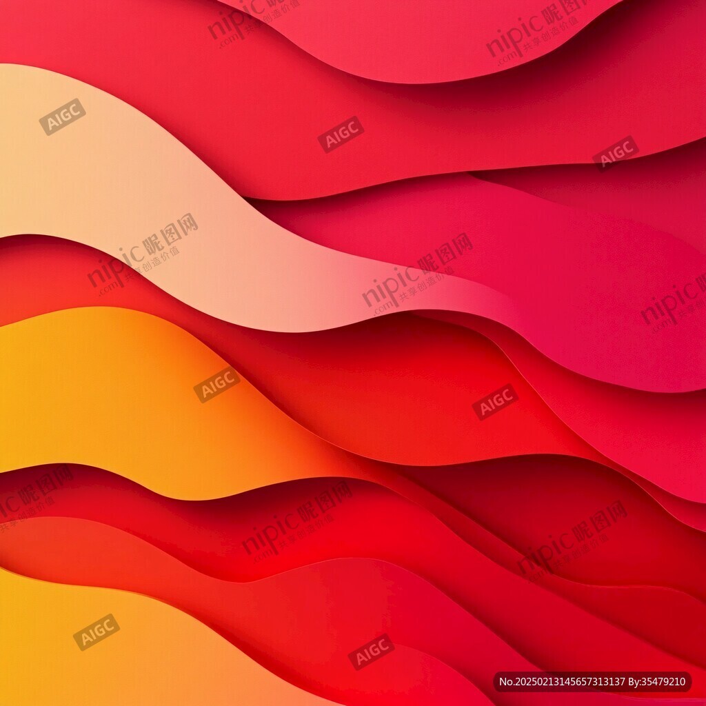 简洁大气拼色曲线纹理