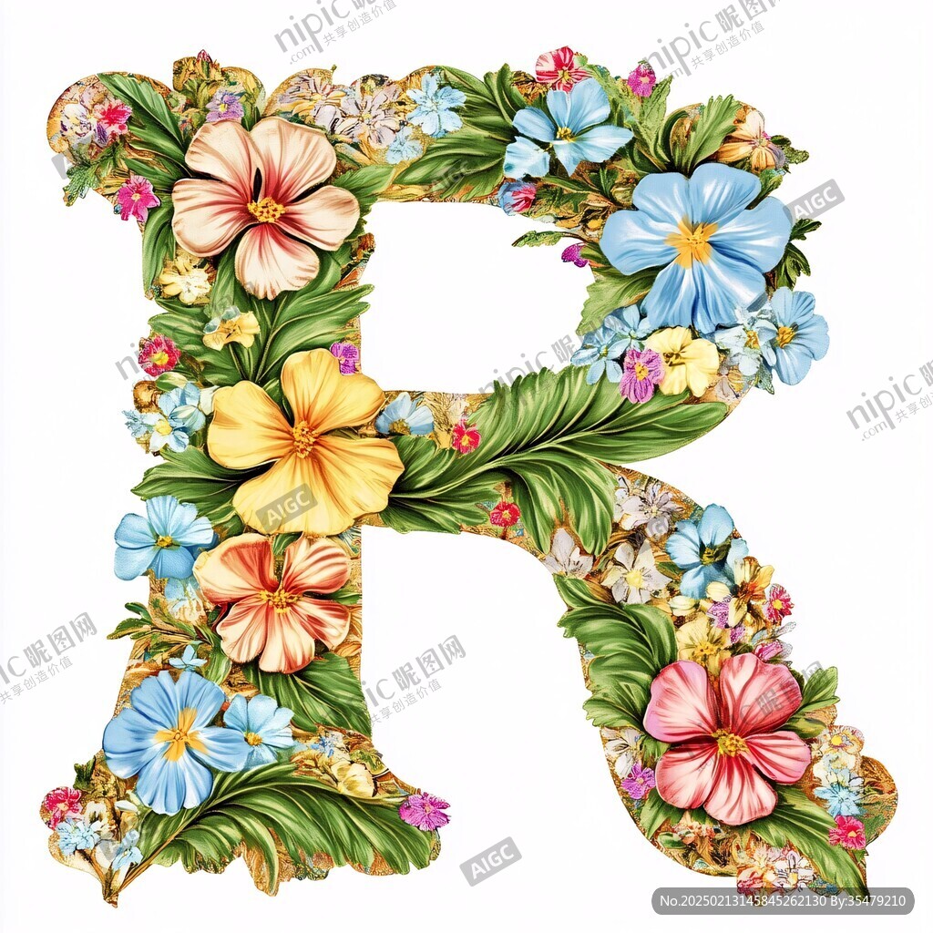 花朵花卉字体造型