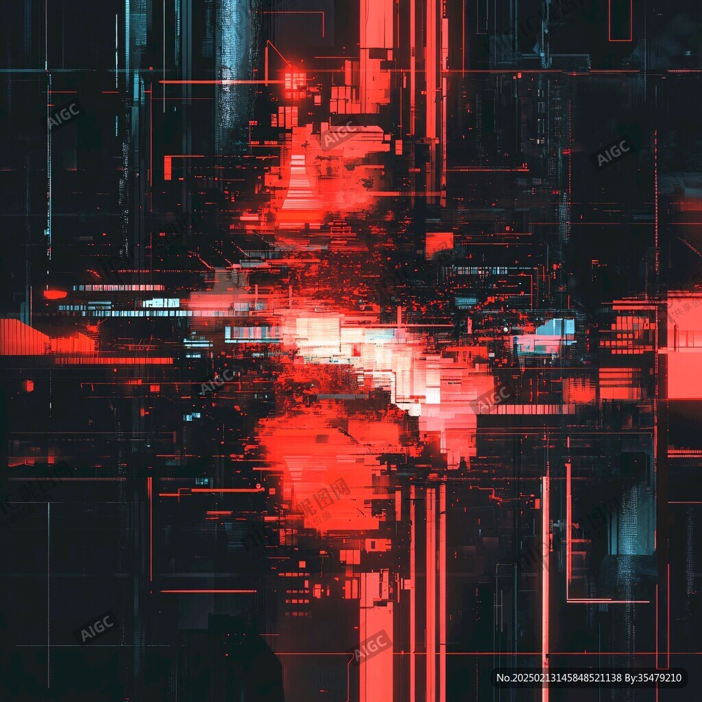 红色it背景