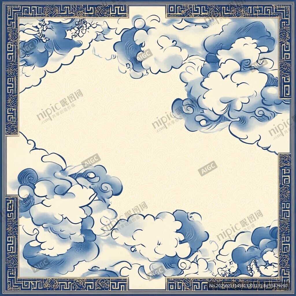 清朝云图高端云纹装饰