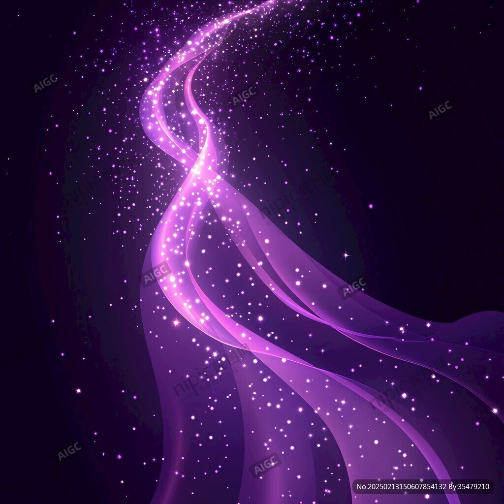 飘逸活力紫色梦幻