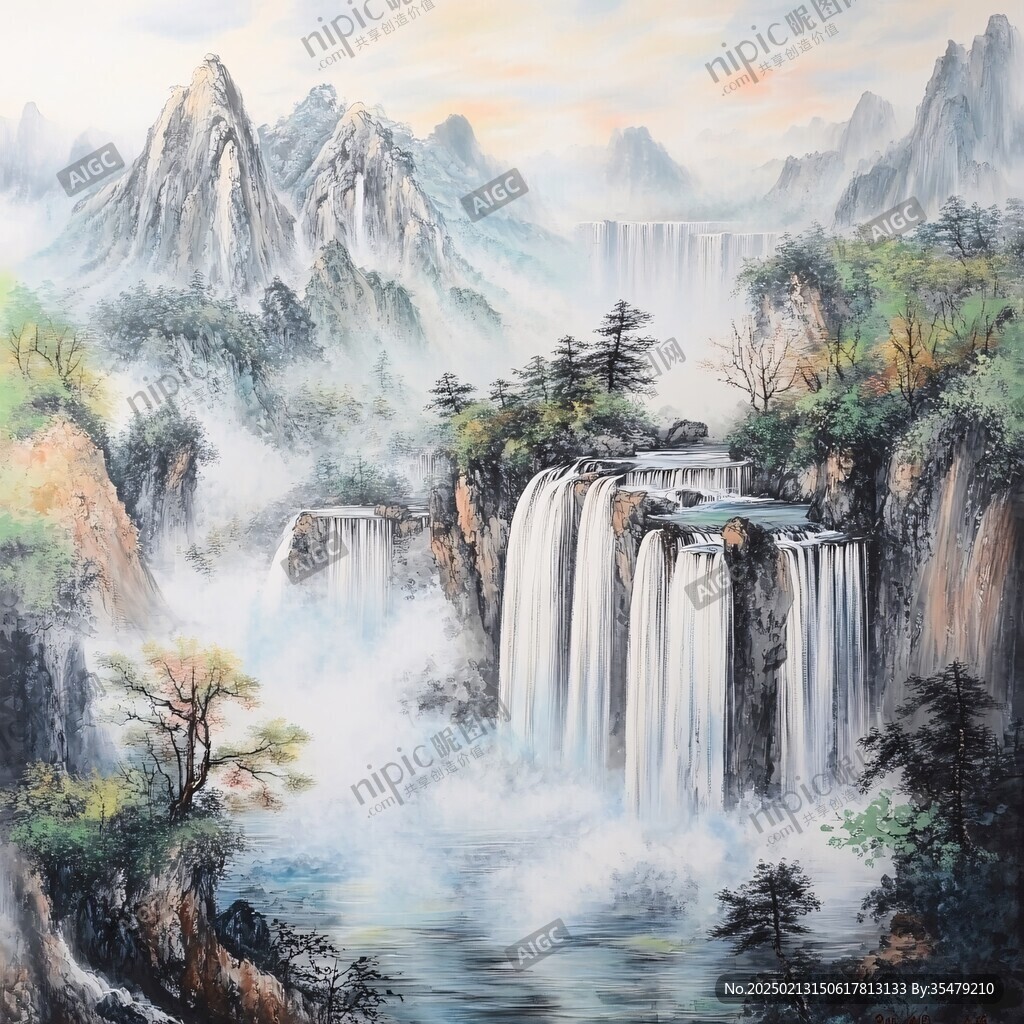 高山流水壁画