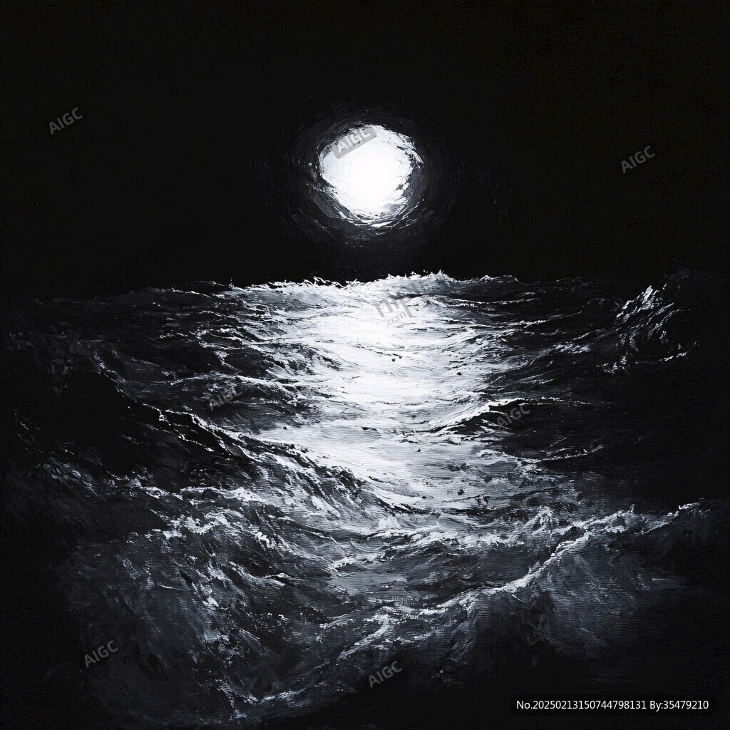 月夜油画
