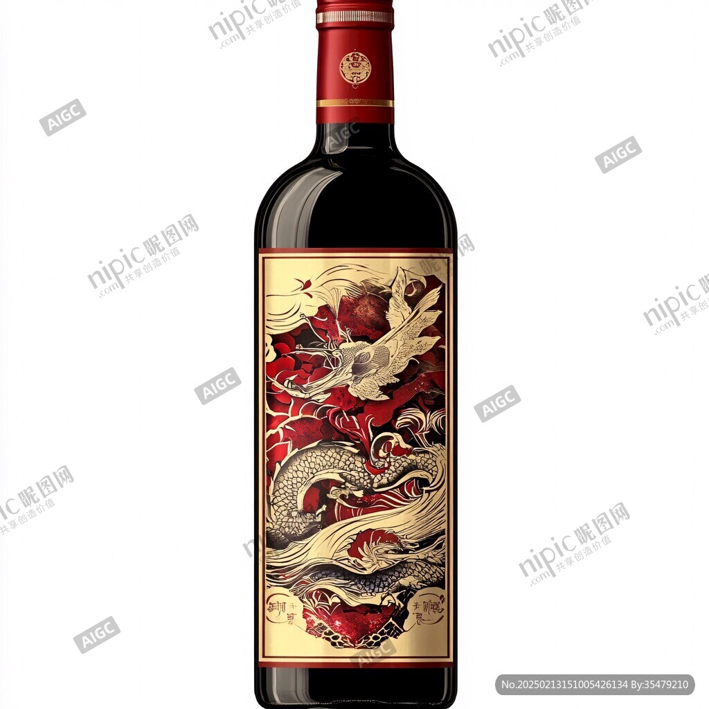 红酒龙船素材