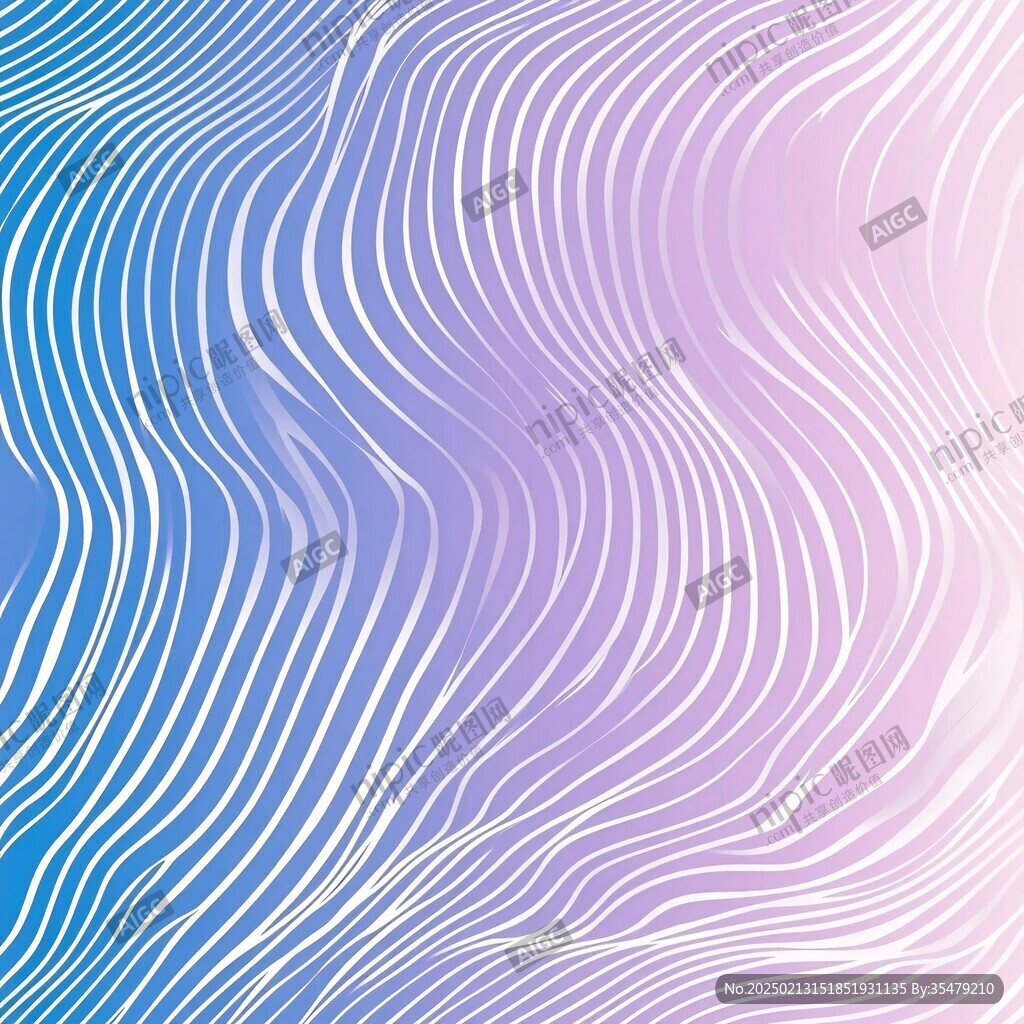 蓝紫色波浪线条