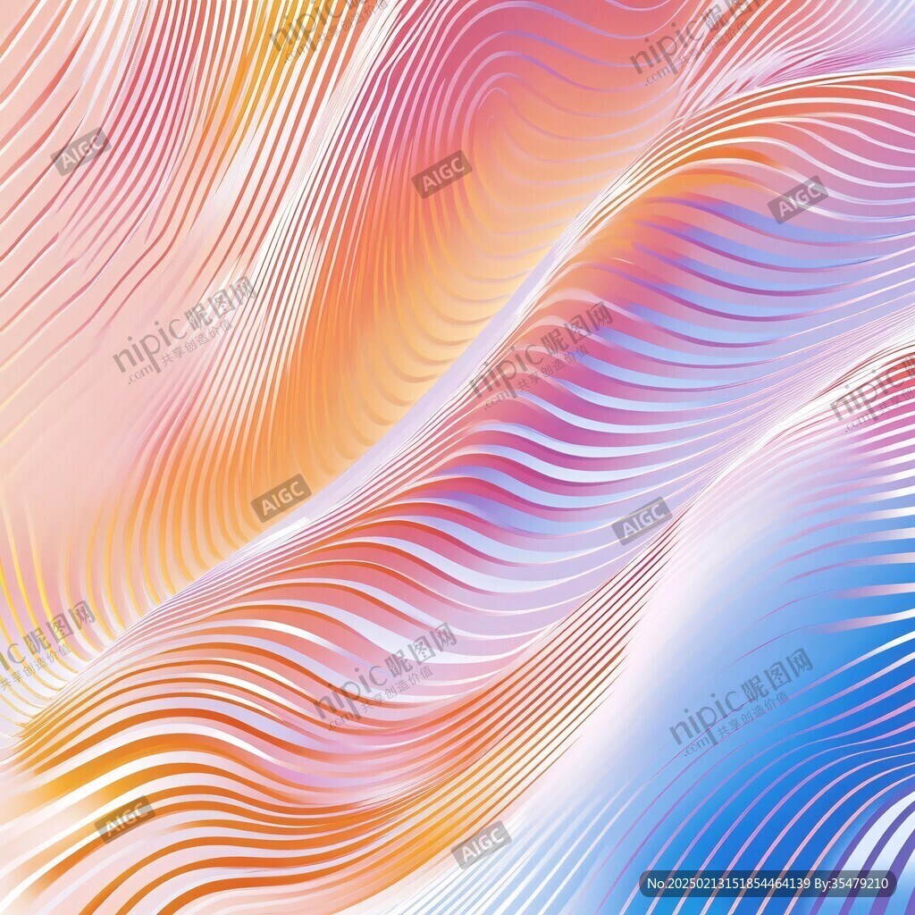 高清炫彩波浪条纹