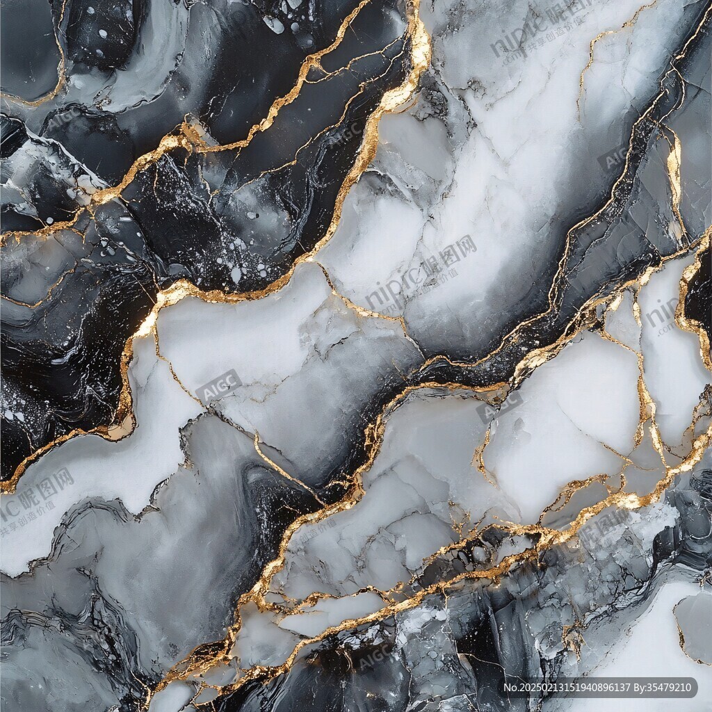 蓝色透光大理石装饰画