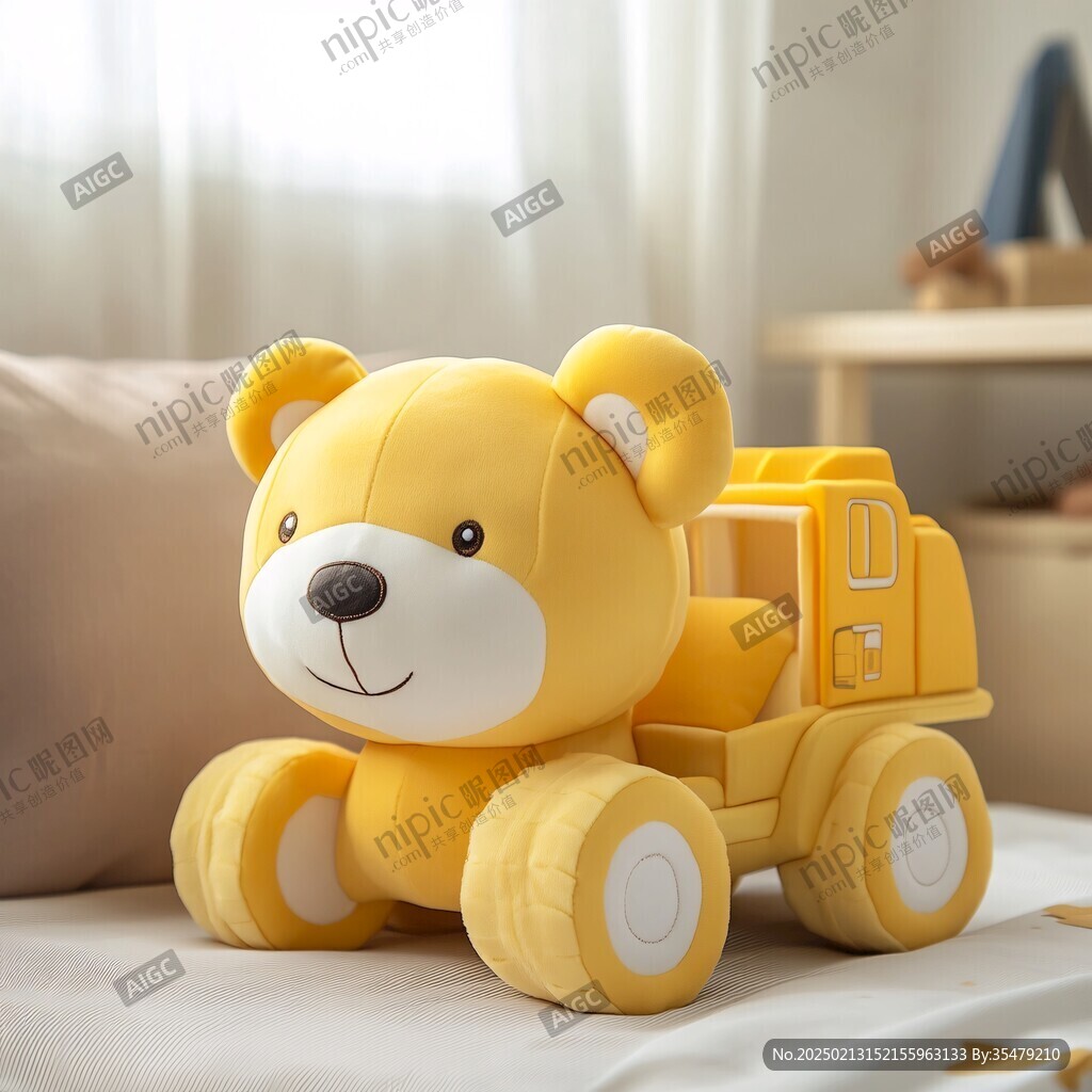 坐车的小熊