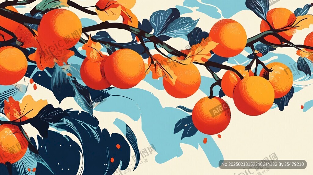 砂糖橘插画设计