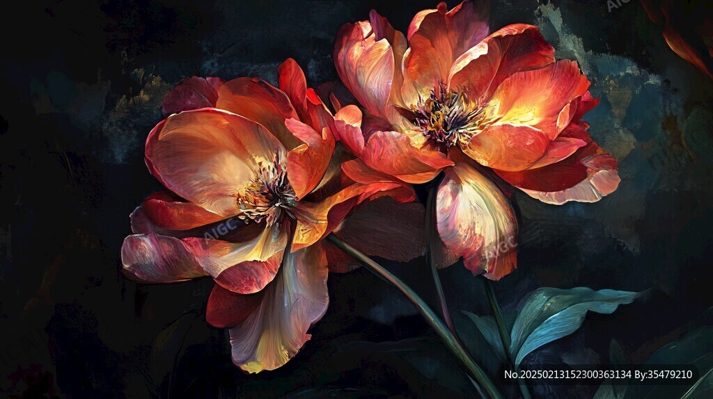 3d立体花卉油画