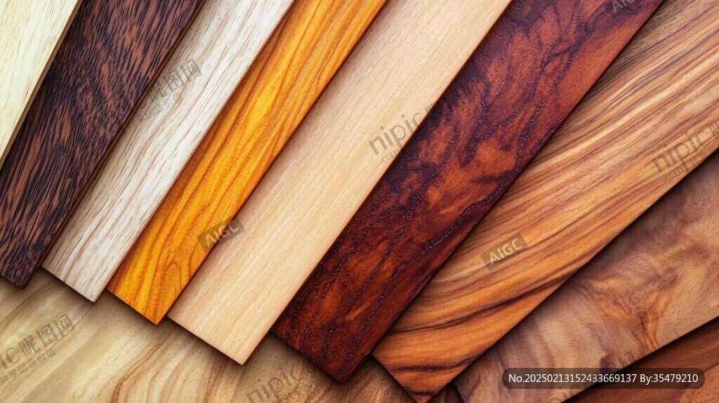 多种颜色木板木材