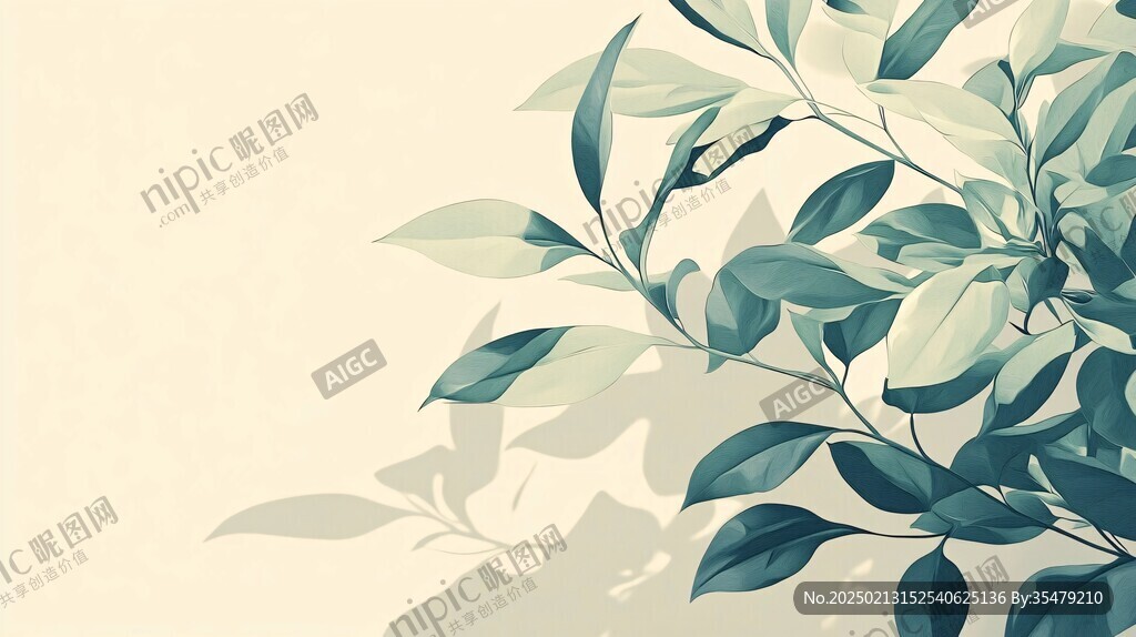 植物背景扁平插画