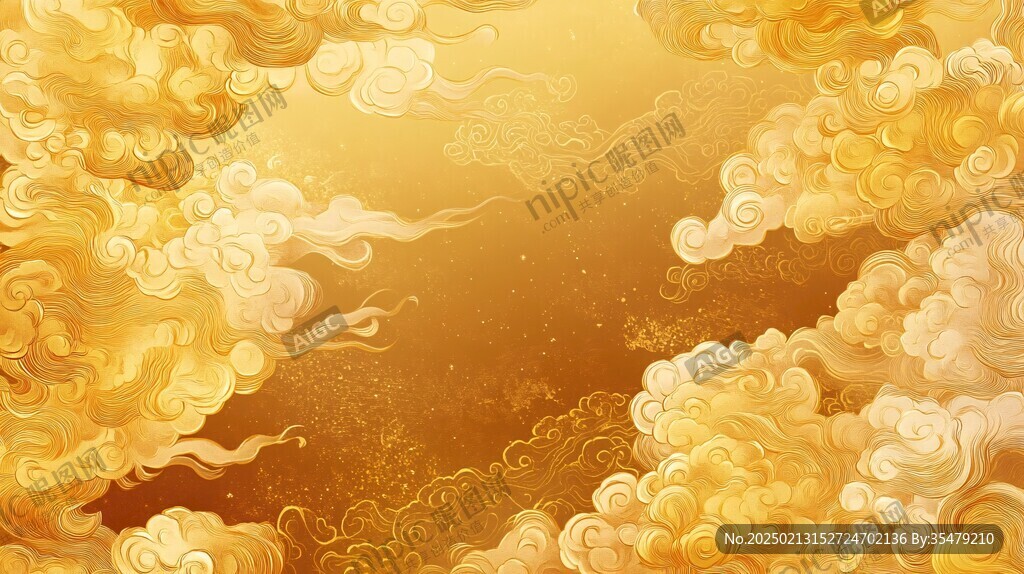 金色云纹背景