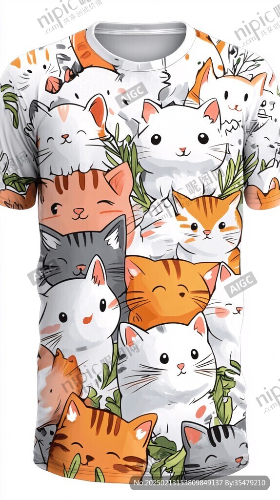 卡通猫衣服图案