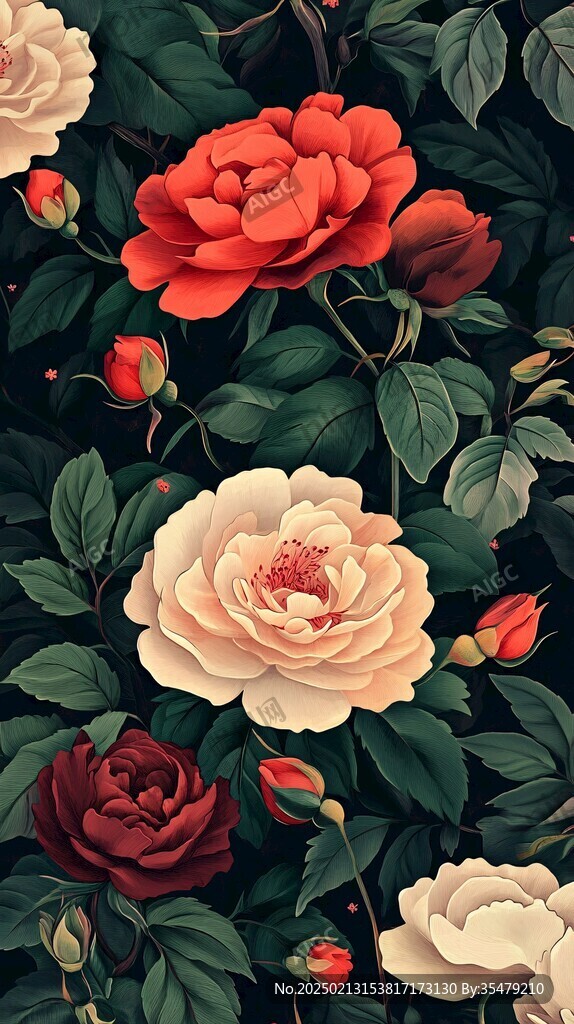 3d立体花卉牡丹